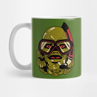 Funny Snorkling Swamp Monster Halloween Mug